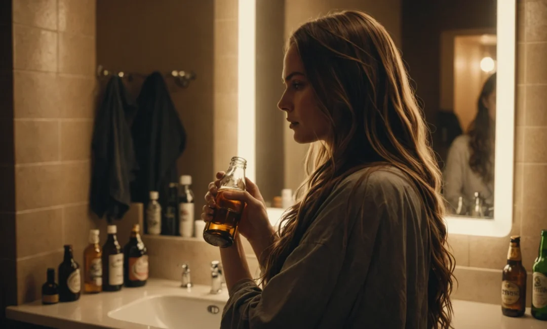 bière sur cheveux